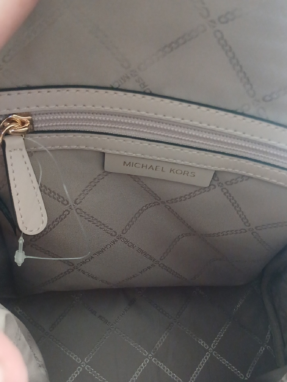 Michael Kors Blush Logo-Print Backpack with Gold Hardware - Picture 6 of 7